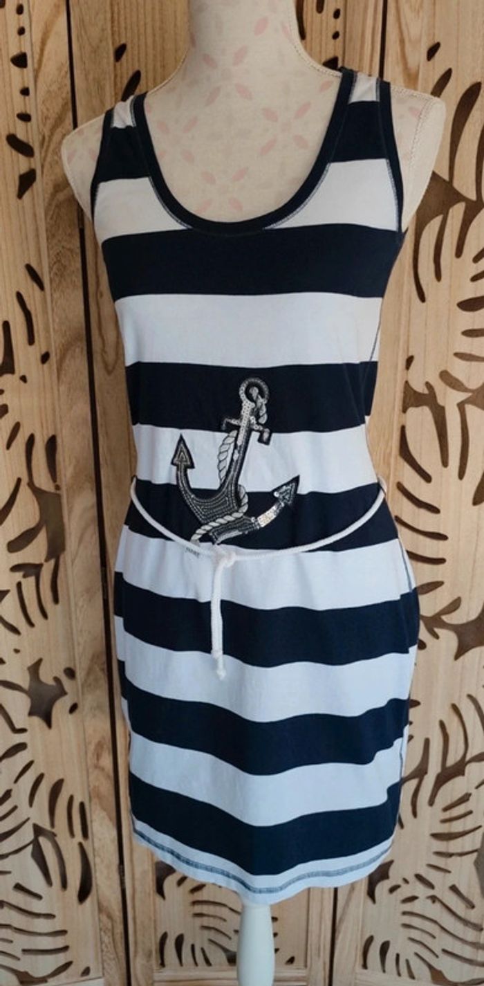 Robe marinière Encre sequins T 38 Heine - photo numéro 3