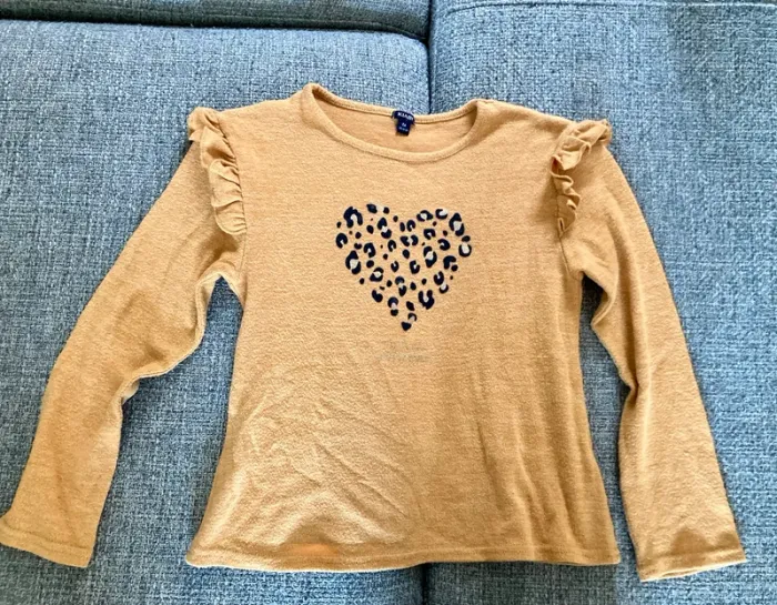 Pull cœur panthère