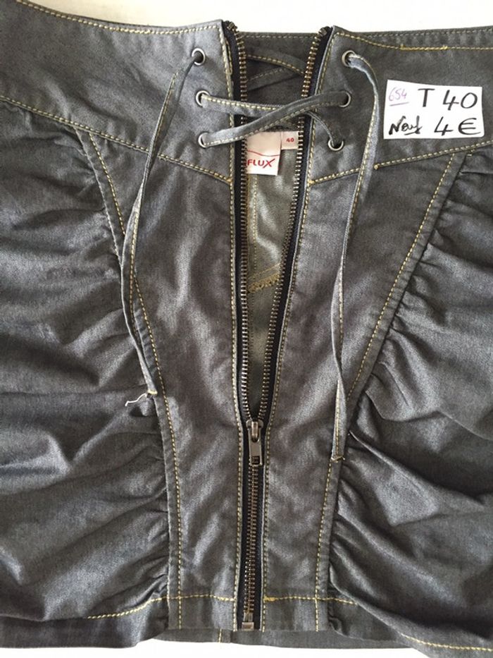 654-Jupe grise T 40 NEUVE - photo numéro 5