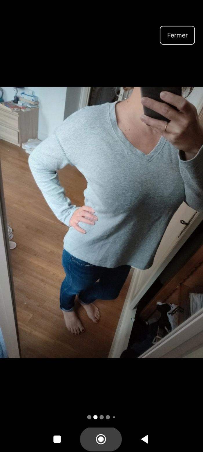 Pull gris - photo numéro 3