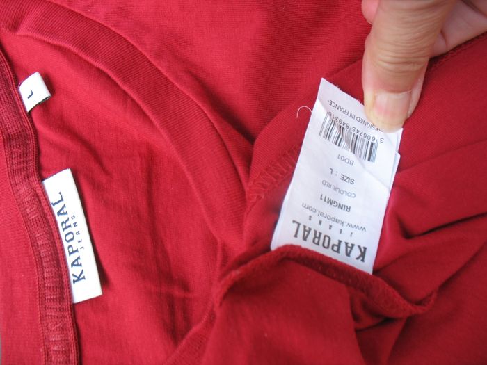 TEE SHIRT MC ROUGE "KAPORAL" - TAILLE L - n°03 - photo numéro 5
