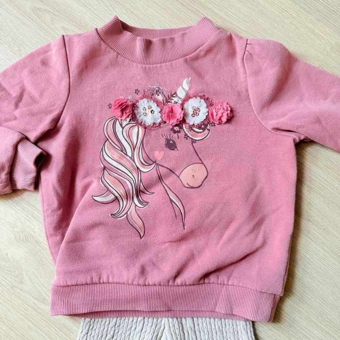 Ensemble fille 2/3 ans – pull C&A 98 cm + legging Zara - photo numéro 2
