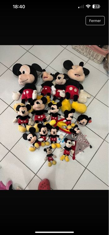 Lot peluche Mickey Disney