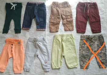 Lot pantalons 6 mois Zara Disney Tao Kiabi jogging sarouel jean