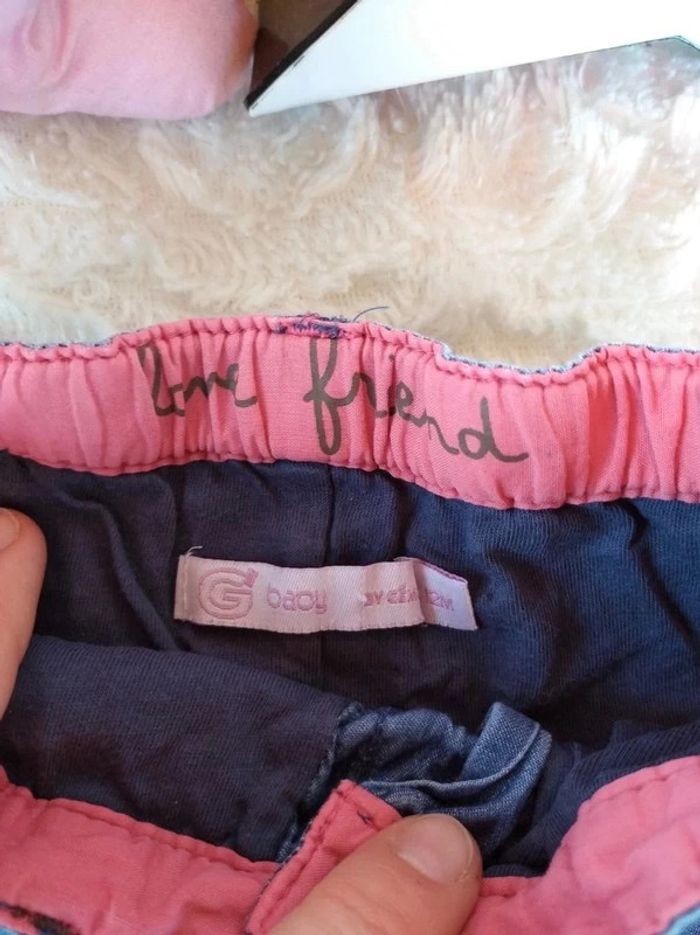 Pantalon doublé style jeans Fille 12 mois Fleurs Gémo 100% coton - photo numéro 11