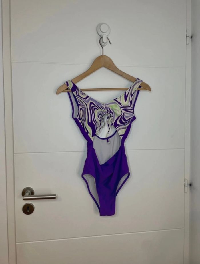 Maillot de bain une pièce violet - photo numéro 2