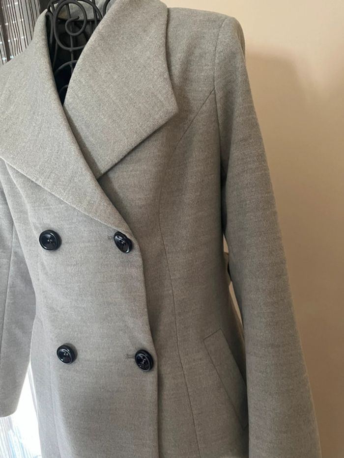 Manteau long femme gris Taille L - 40 - photo numéro 3