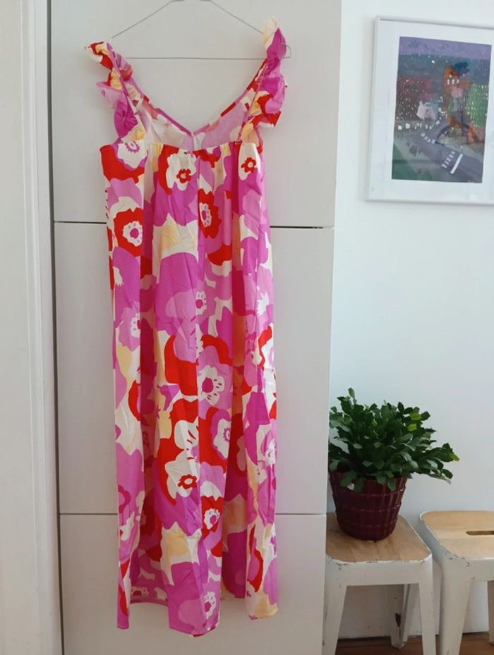 Robe d'été oversize multicolore rose Vila Taille S - photo numéro 4