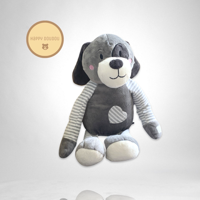 Peluche Chien gris coeur Filantex A933