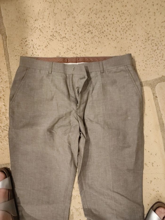Pantalon de costume lin et polyester - photo numéro 2