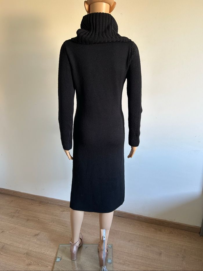 Robe pull longue noire avec col roulé Caroll taille 38 TBE - photo numéro 6