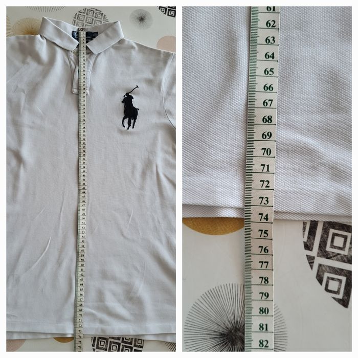 Ralph Lauren Polo MC TXL -Slim Fit -Big Pony Brodé Noir & Patch «3» Manche Droite - 100%Coton - photo numéro 5