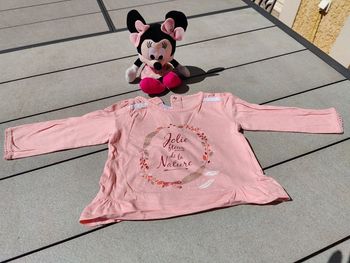 Tee shirt ml fille rose Gémo 18 mois