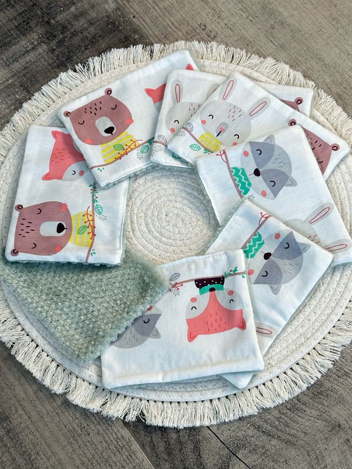 Lingettes bébé lavable lot de 8