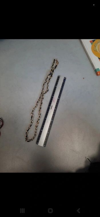 Collier dorée et noir bimatiere