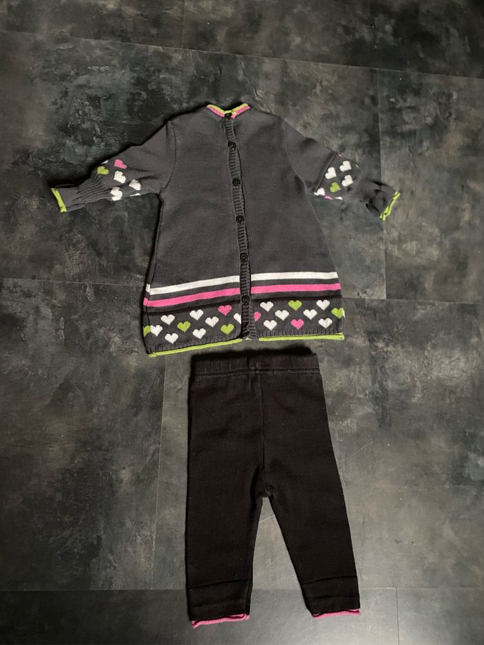 Joli petit ensemble gris coeurs 3 mois Orchestra - photo numéro 7