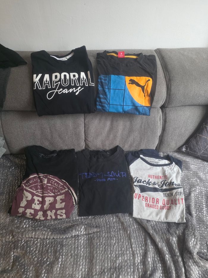 Lot tee-shirts manches longues 14 ans