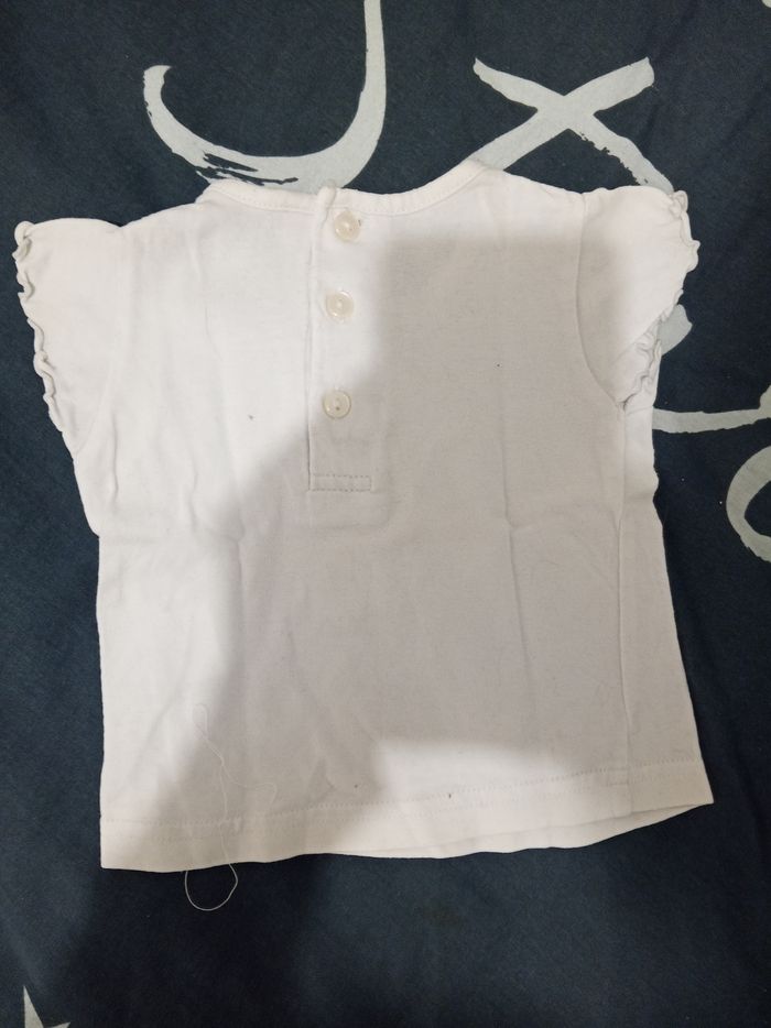 T-shirt blanc _ 3 mois - photo numéro 3