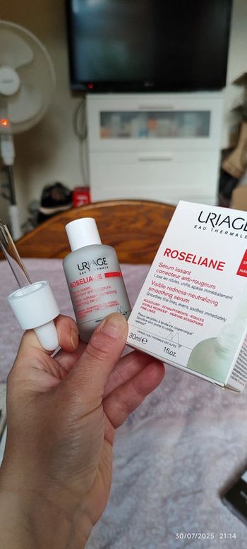 Uriage Roseliane Sérum Lissant Correcteur Anti-Rougeurs Flacon Compte-Gouttes 30ml