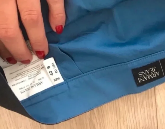 Armani Jean, jupe bleue, femme, taille 42 - photo numéro 3