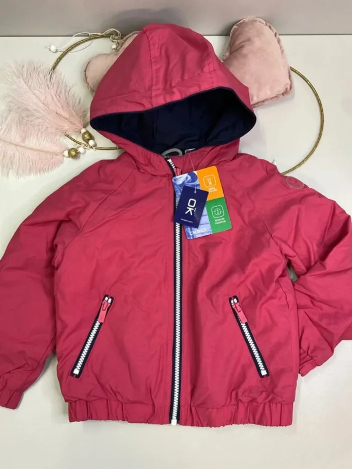 Blouson fille - capuche - rose - neuf - Okaïdi - Taille 4 ans