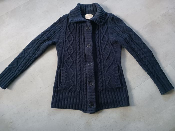 Gilet marine torsades taille 2 Cache Cache Denim spirit