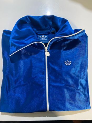 Veste bleu satinée Adidas vintage taille S