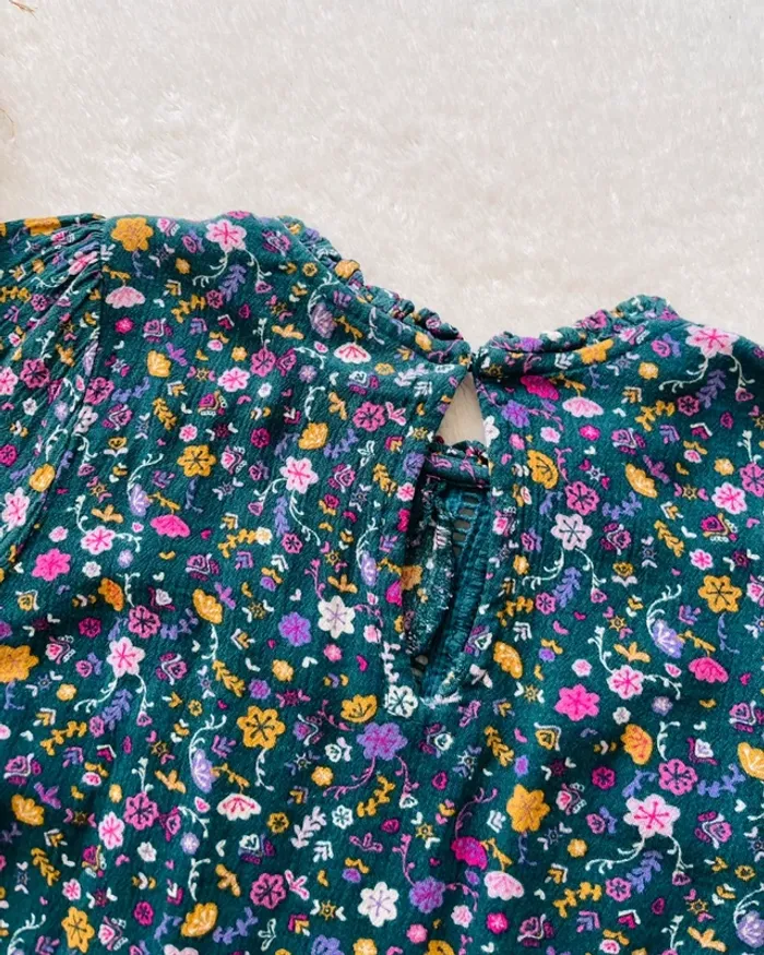 Blouse verte fleurie 4 ans - Kiabi - photo numéro 5
