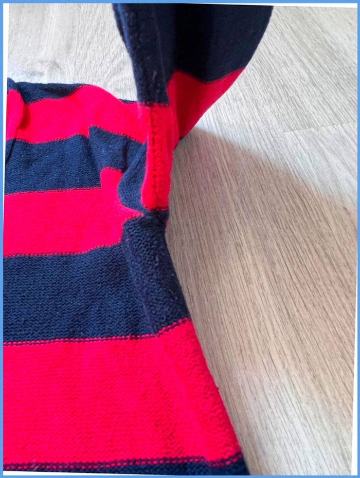 Pull torsadé Femme Chaps Rouge et Bleu marine Taille L - photo numéro 13