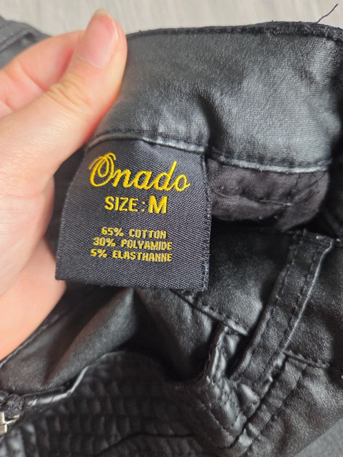 Pantalon noir style cuir onado - taille m - photo numéro 6