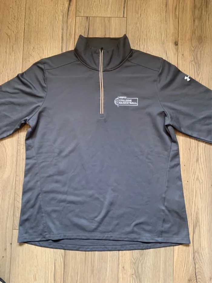 Sweat Under Armour Authentique 1/4 zip Gris Taille XL - photo numéro 5