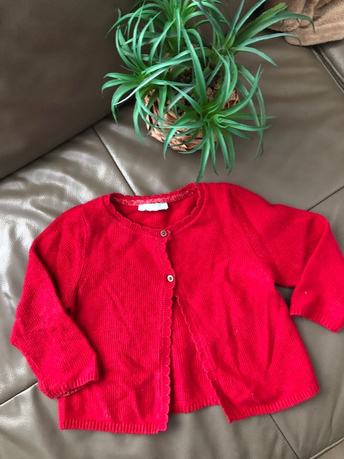 Gilet bordeaux fille Obaibi - photo numéro 2