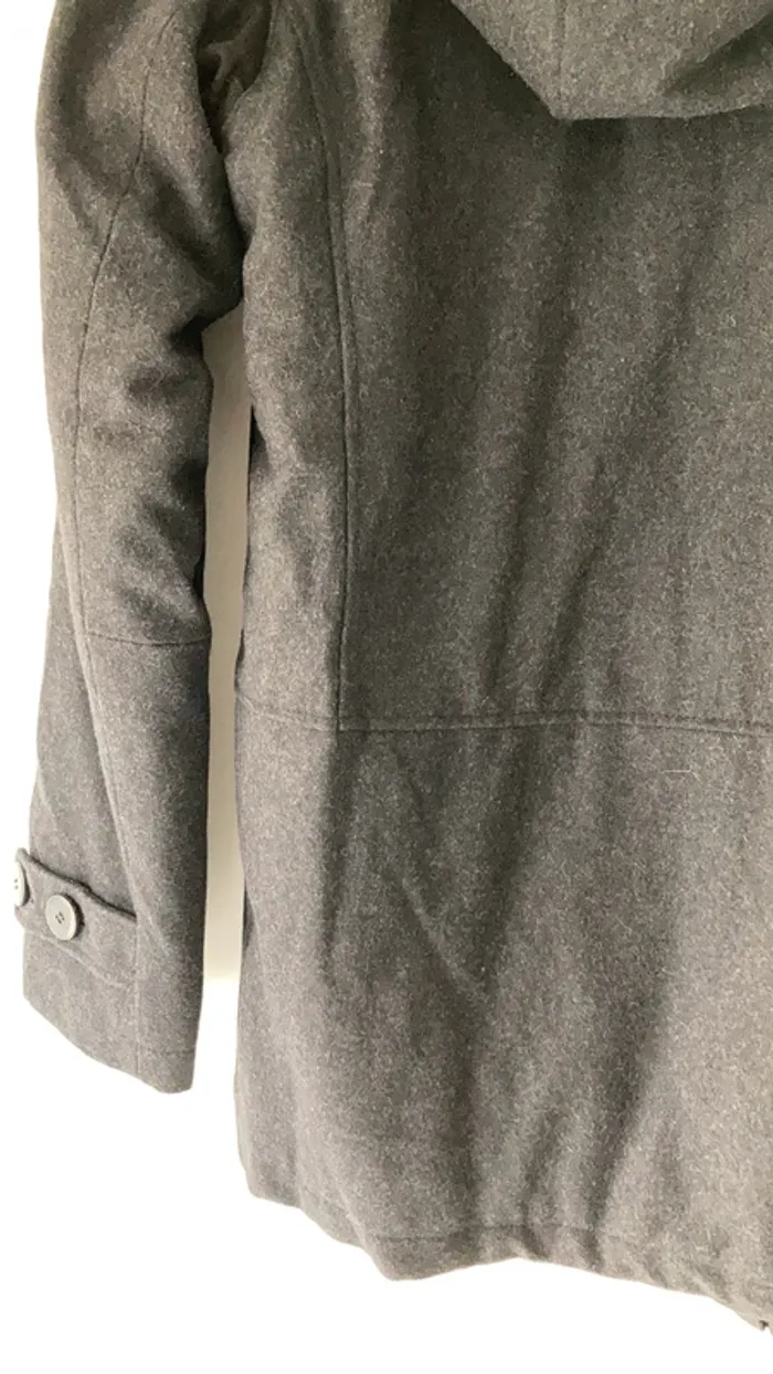Duffle coat homme laine gris foncé capuche Japan Rags X-co - photo numéro 9