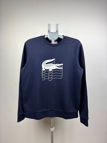 Sweatshirt Lacoste M/L imprimé blanc central 
