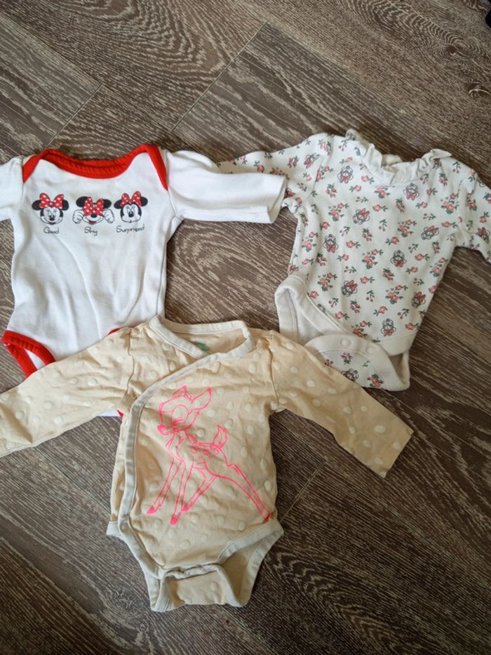 Body Disney Bambi et Minnie 1 mois