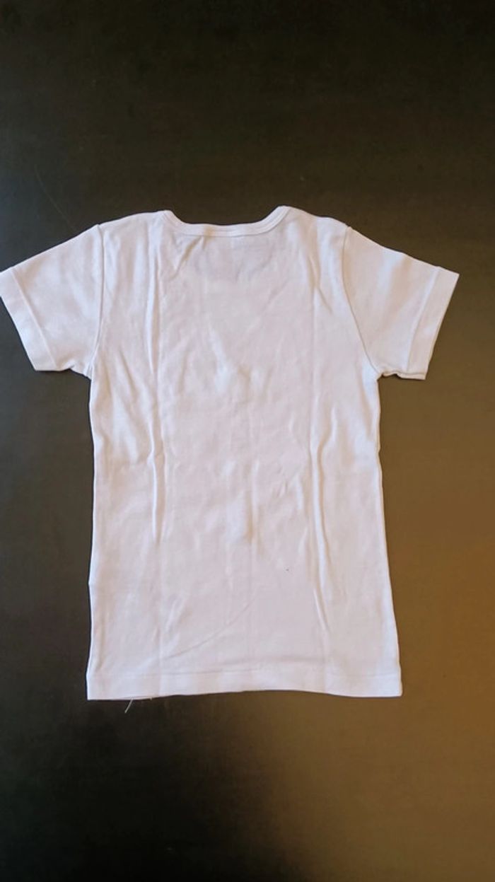 T-shirt blanc petit bateau 5 ans - photo numéro 3