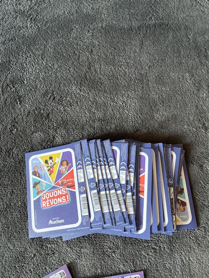 Lot de cartes Auchan, jouons, rêvons et cartes Leclerc Marvel - photo numéro 2