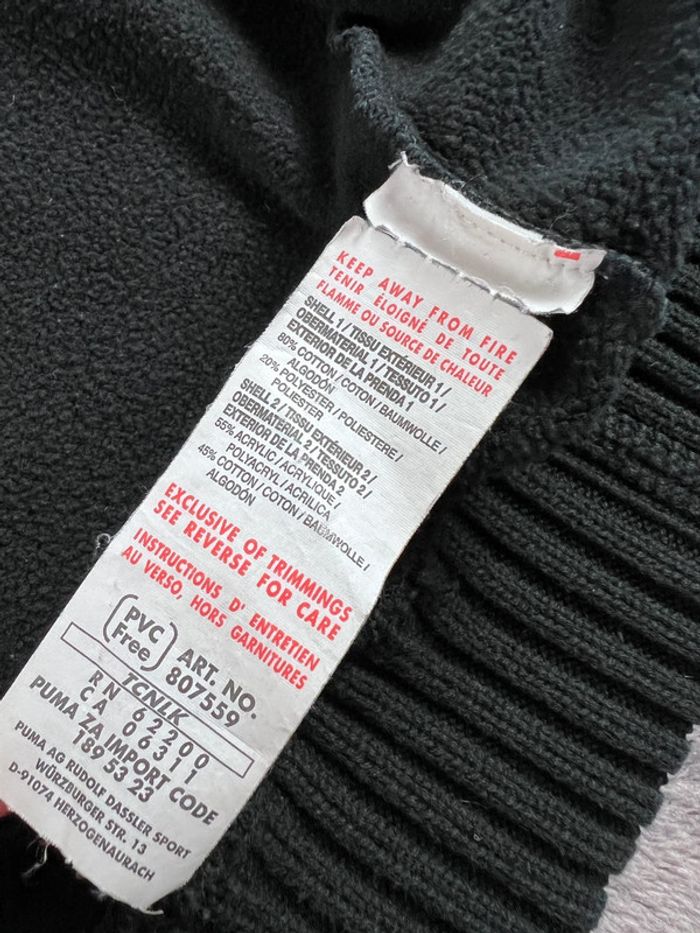 Veste Puma Noire Coton Logo Brodé Taille XXL - photo numéro 15