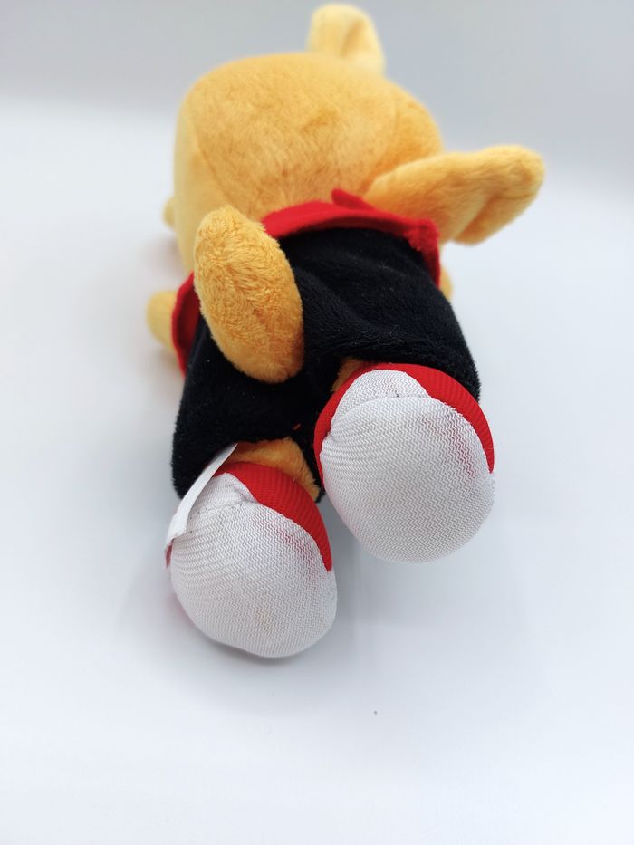 Doudou peluche kangourou WALIBI Sud-Ouest jaune orange noir rouge lettre W environ 24 cm - photo numéro 5