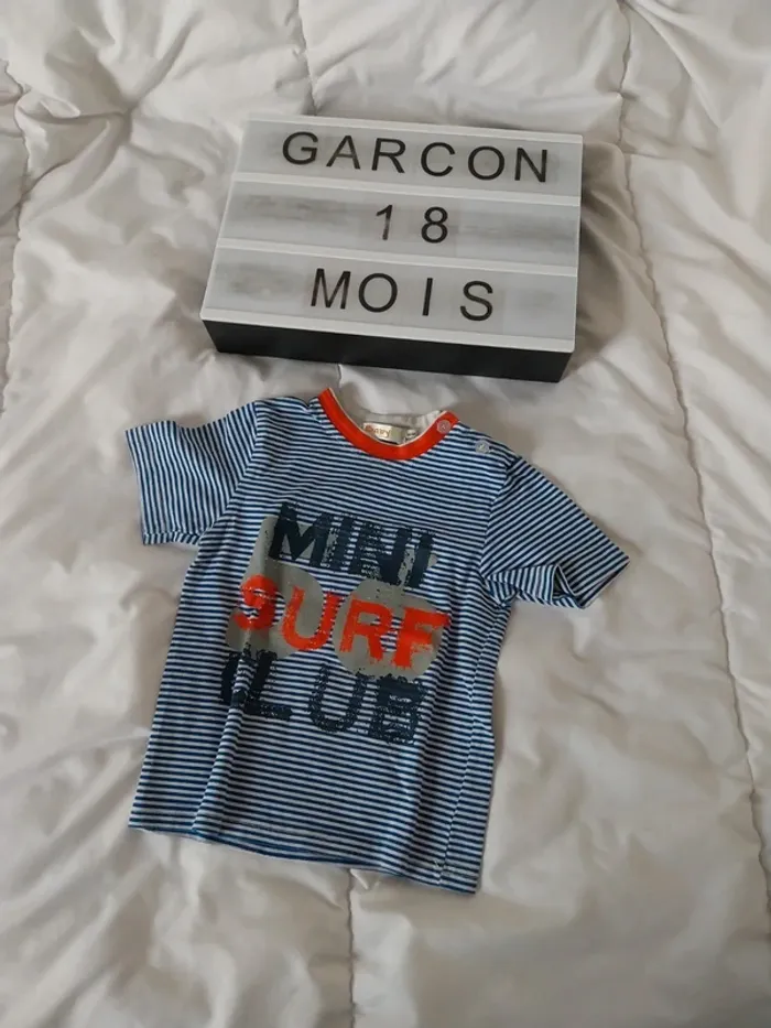 Tee-shirt manche courte garçon 18 mois