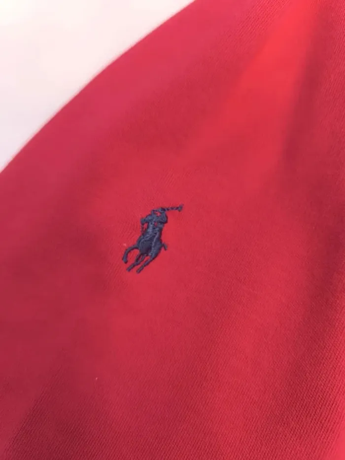 Magnifique Sweat homme polo golf taille L rouge logo bleu marine excellent état - photo numéro 17