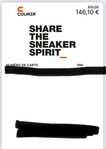 Carte cadeau courir