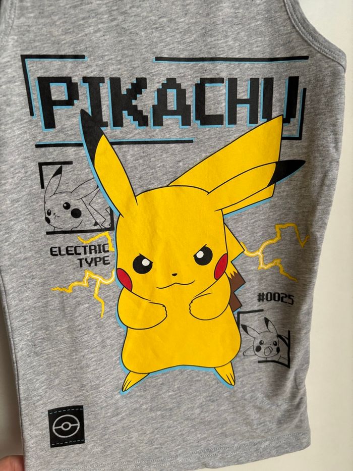 Débardeur pikachu gris garçon neuf taille 8/9ans - photo numéro 5