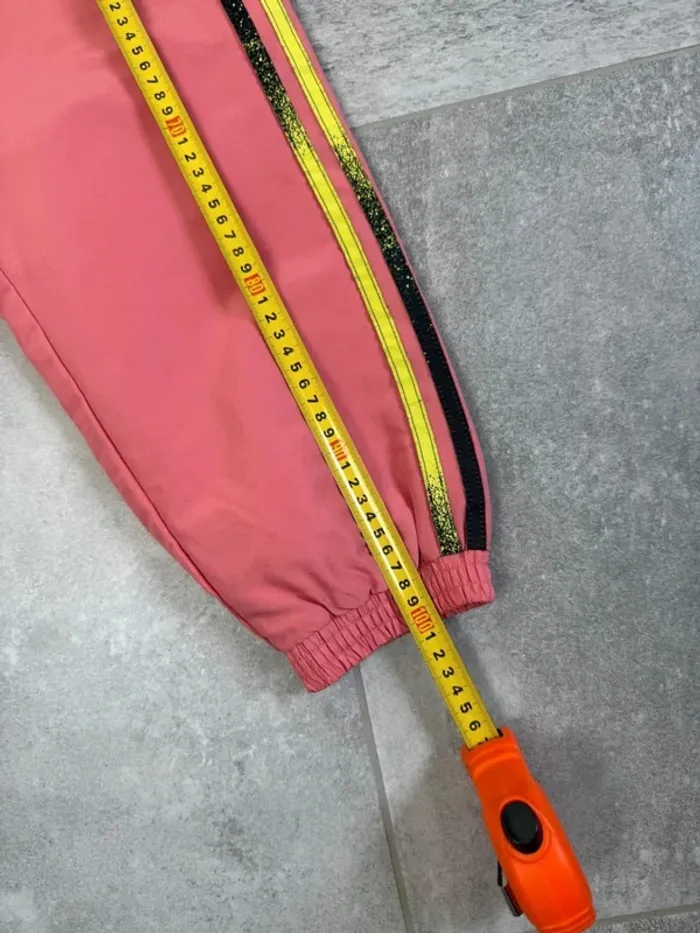 Rare - Pantalon de traning Adidas femme rose et jaune taille 38, médium comme neuf - photo numéro 10