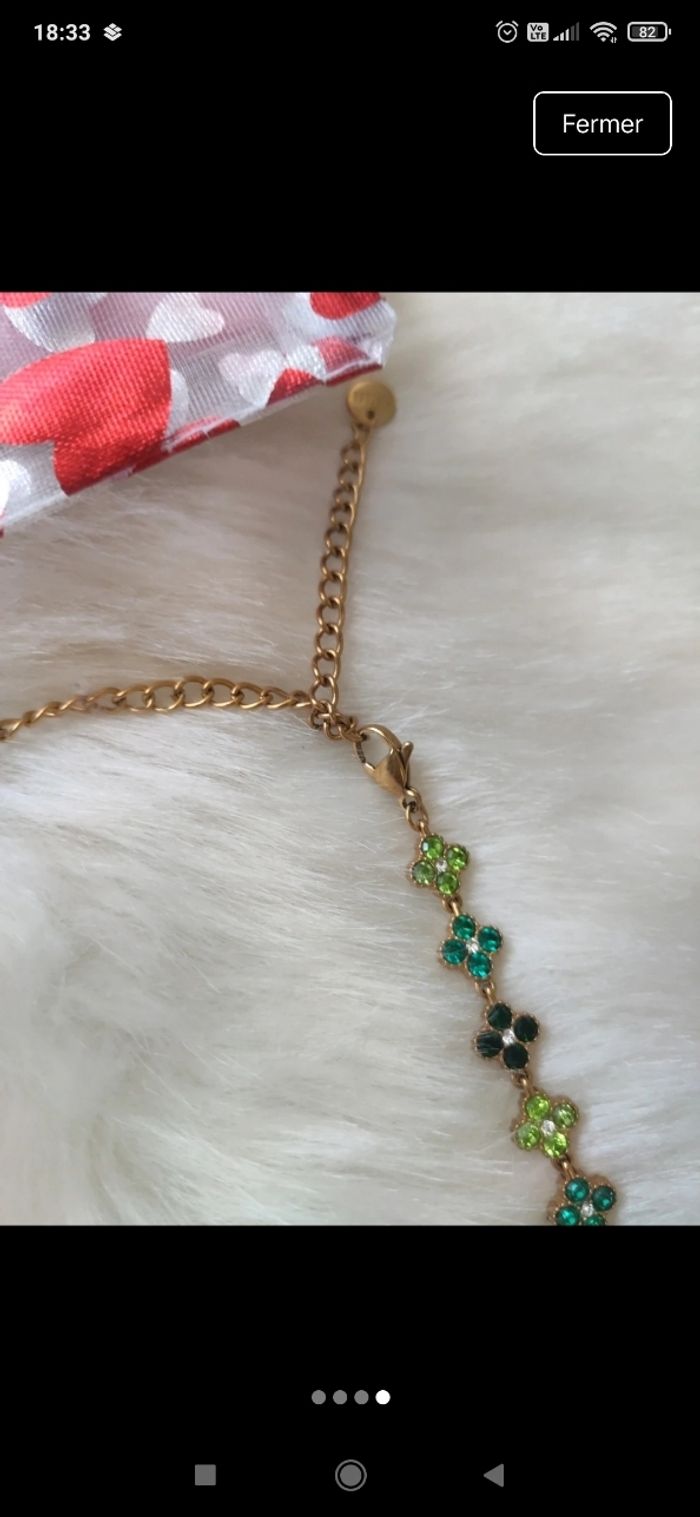 Collier princesse acier inoxydable neuf dans son pochon - photo numéro 4