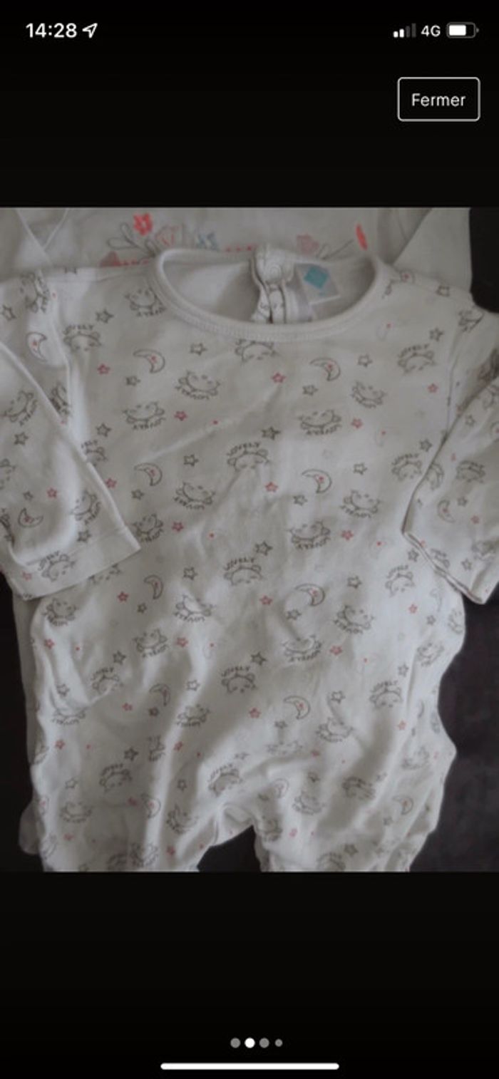 Lot 3 pyjamas 9 mois mixte - photo numéro 2