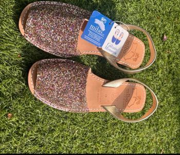Sandales 41 Mibo cuir et paillettes 