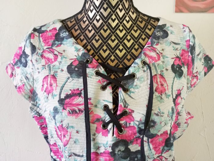 🌸Robe fleurie, M&S Mode, taille L - photo numéro 2