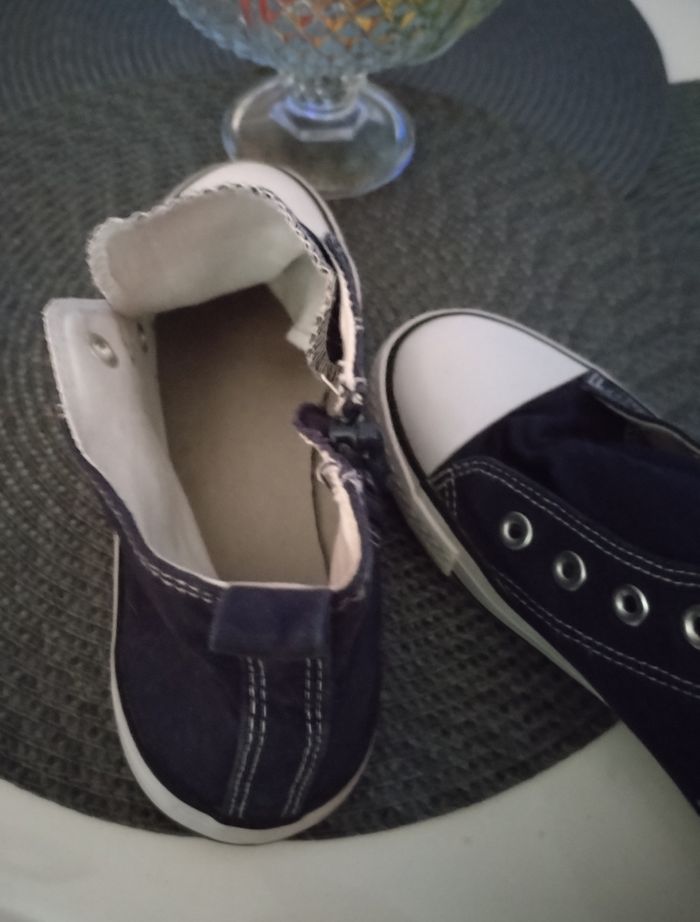 Baskets montantes bleu marine neuves - photo numéro 4