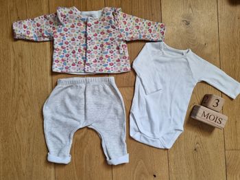 Ensemble 3pieces fleuri